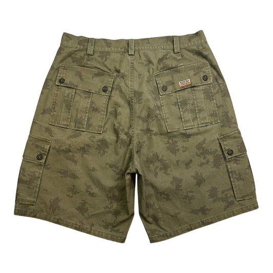 STOCKED CAMO CARGO SHORTS